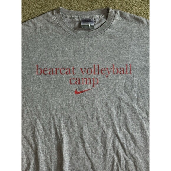 Vintage Y2K Nike Center Swoosh Bearcat Volleyball T Shirt‎ Size M Grey - Picture 2 of 5